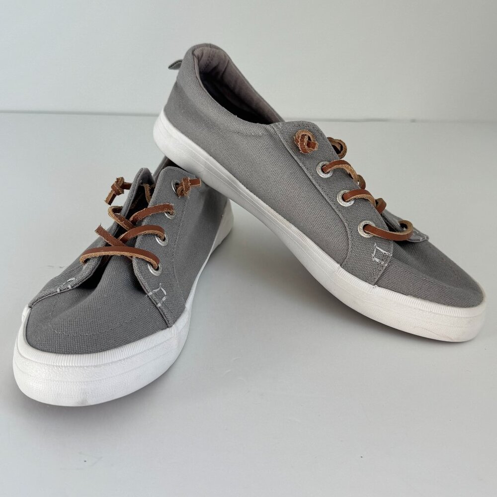 Tommy Bahama Shoes Womens 10 Casual Sneakers Gray Canvas Round Toe Lace Up